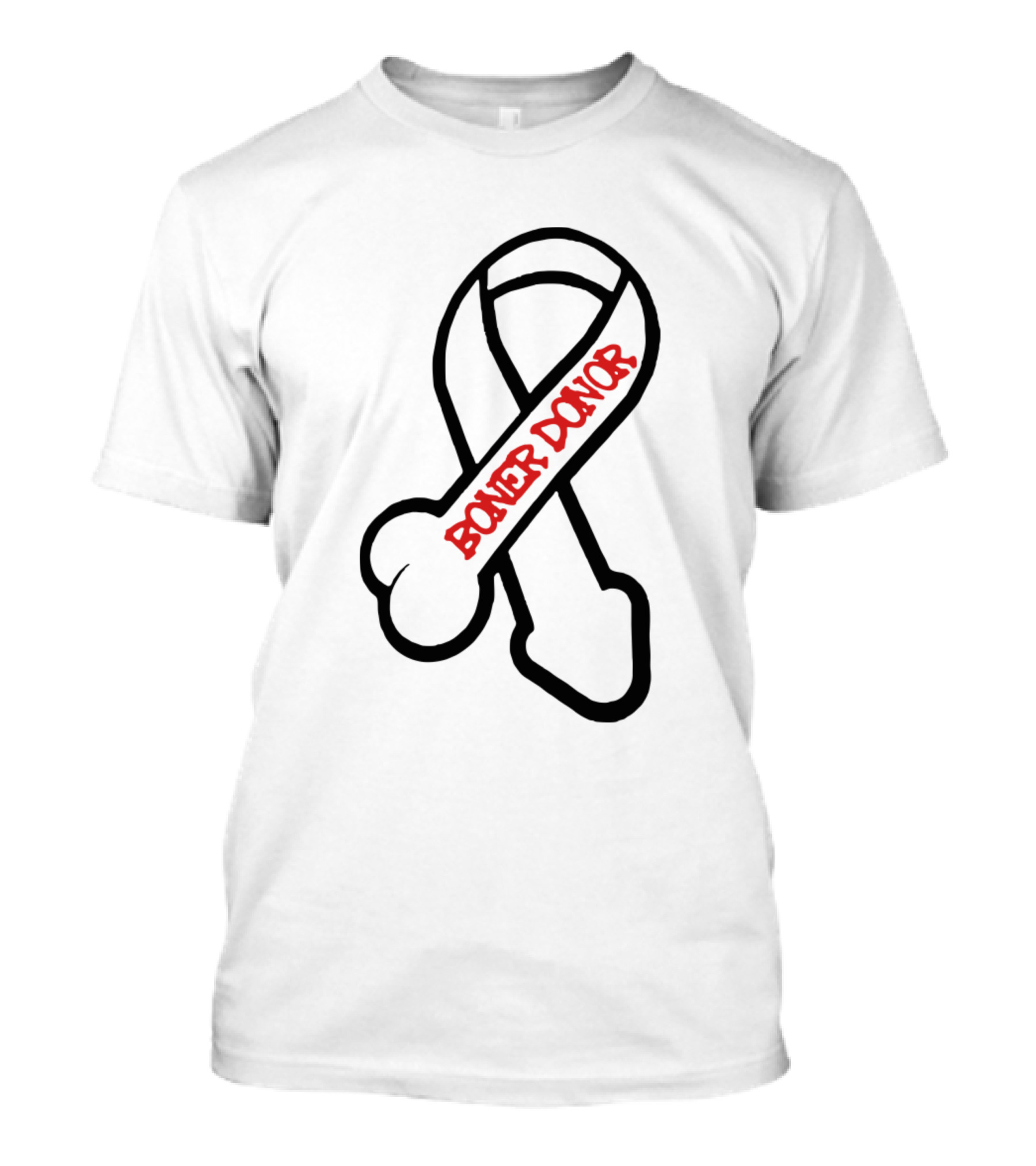 Boner Donor Ribbon Symbol With Bone Shape T-Shirt