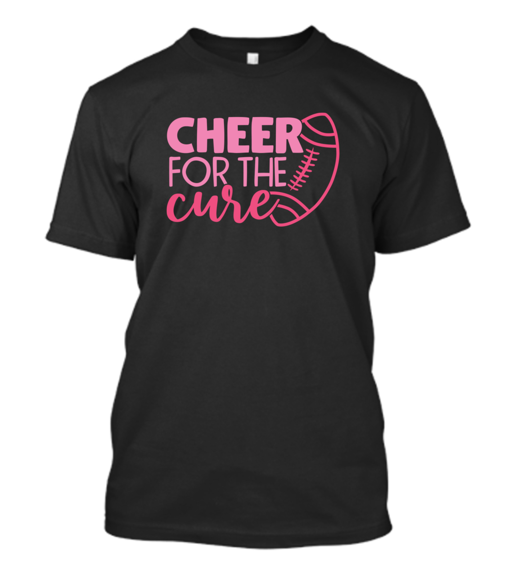 Cheer For The Cure Pink Football T-Shirt