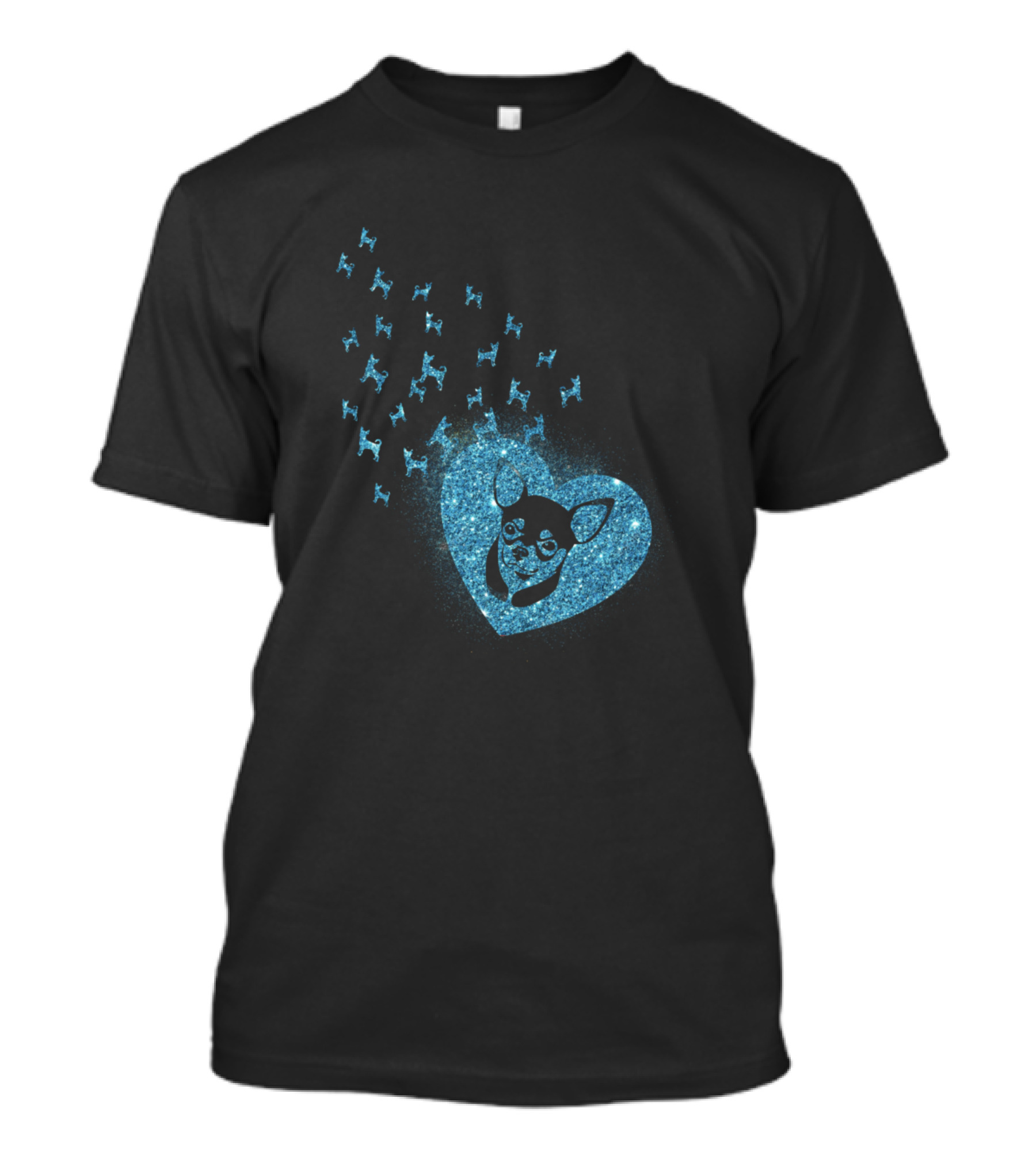 Chihuahua Glitter Heart T-Shirt