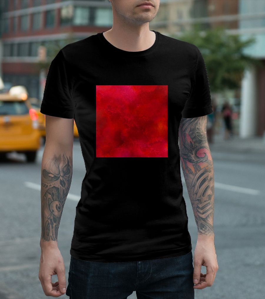 Christmas Everyday Vibrant Red Textured T-Shirt