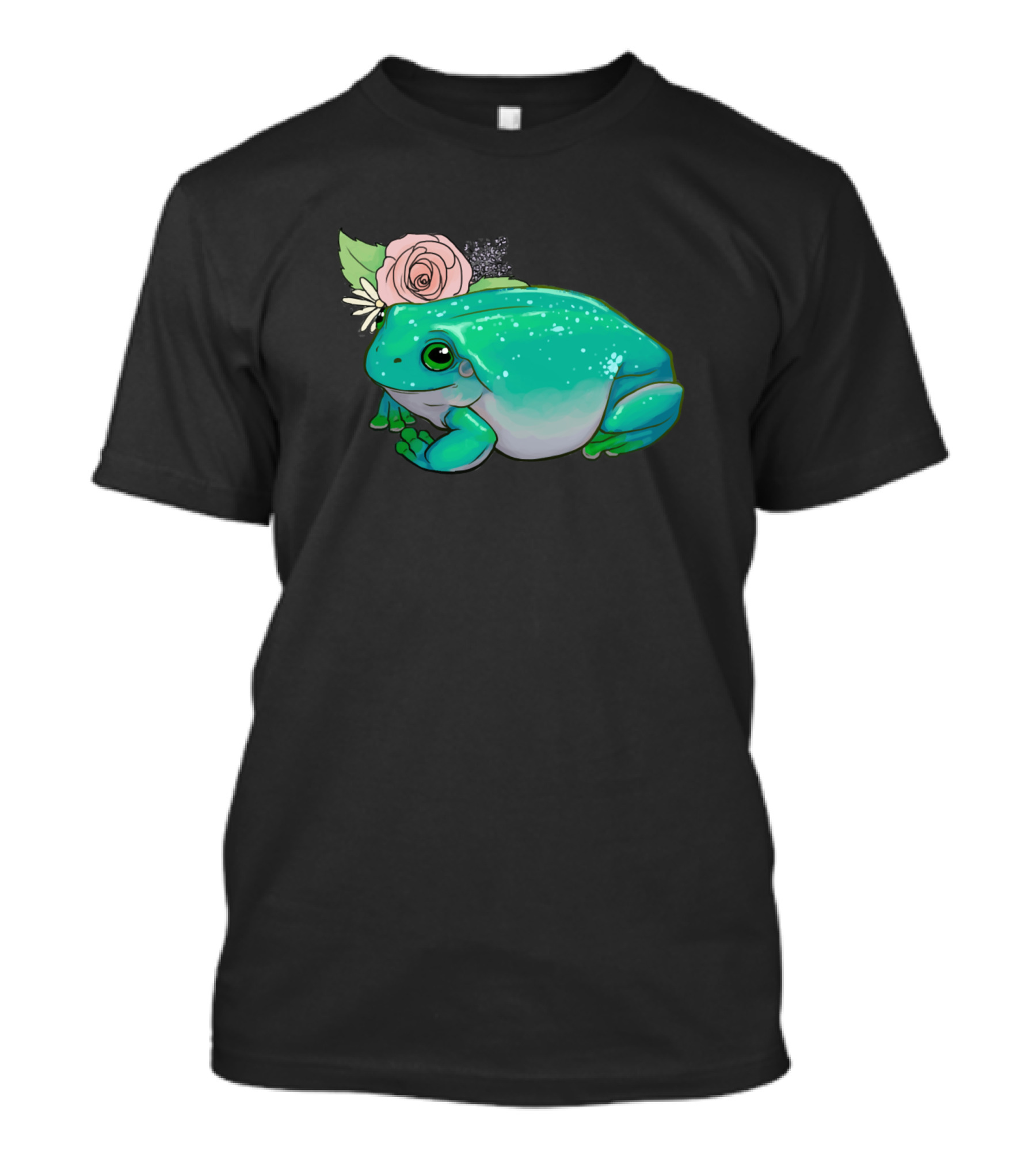 Frog Lovely Frog With Floral Crown T-Shirt
