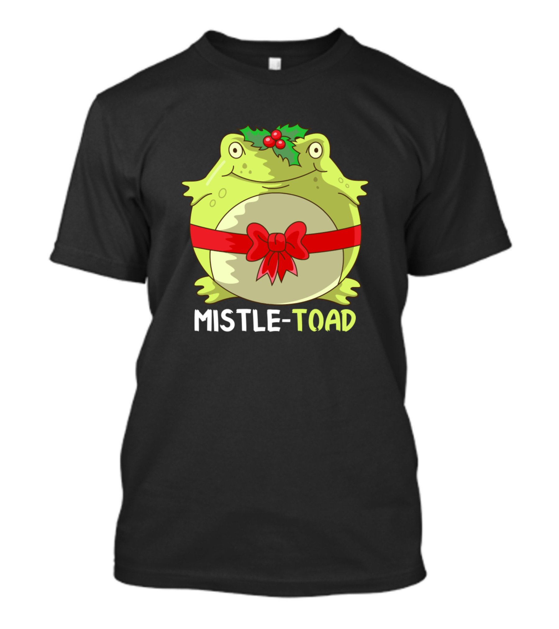 Mistle-Toad Frog Mistletoe Pun T-Shirt