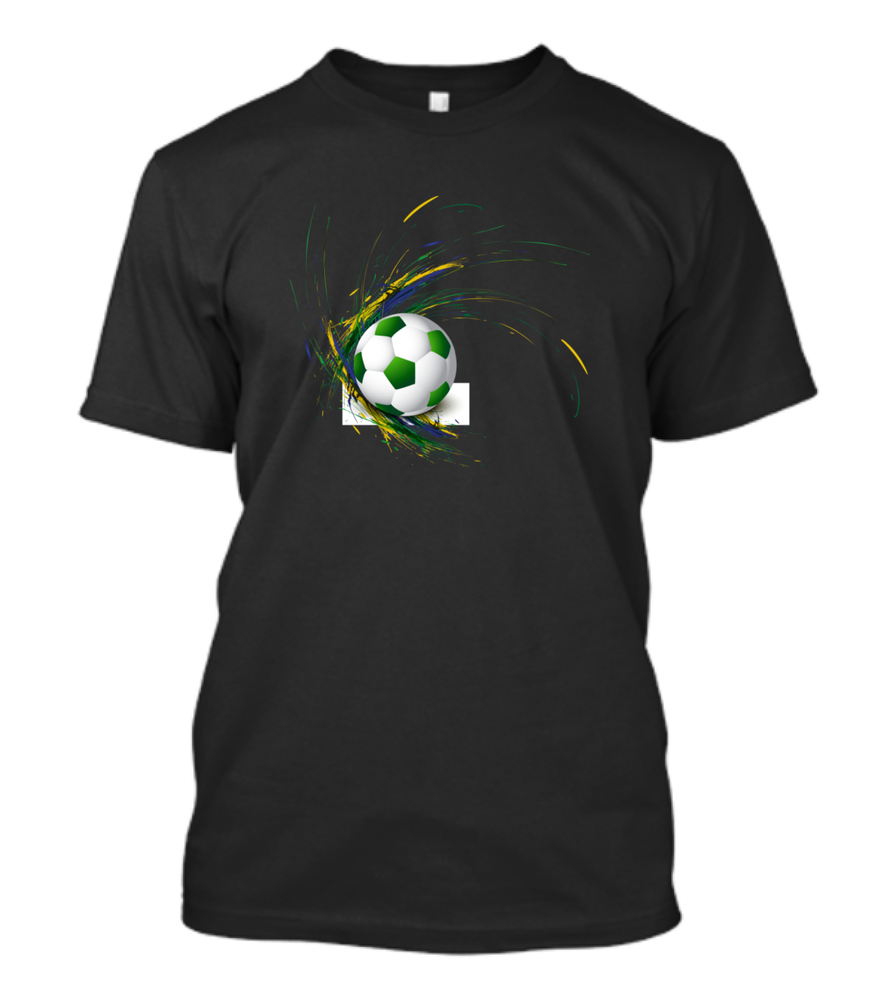 Green Swirl Soccer Ball T-Shirt