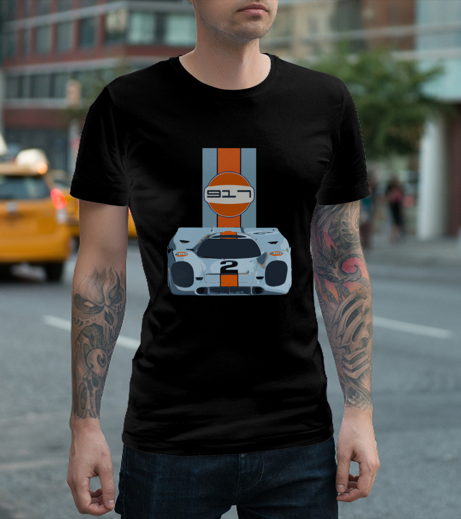Retro Livery Le Mans 917 Gulf Racing T-Shirt
