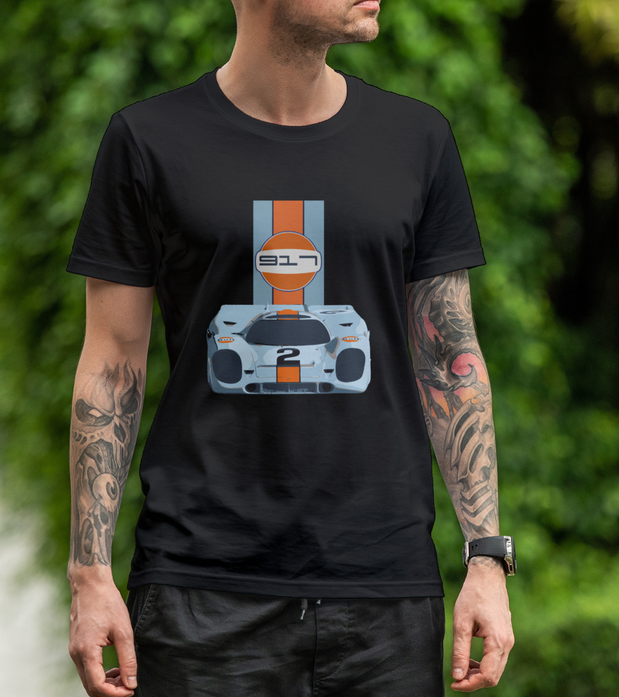 Retro Livery Le Mans 917 Gulf Racing T-Shirt