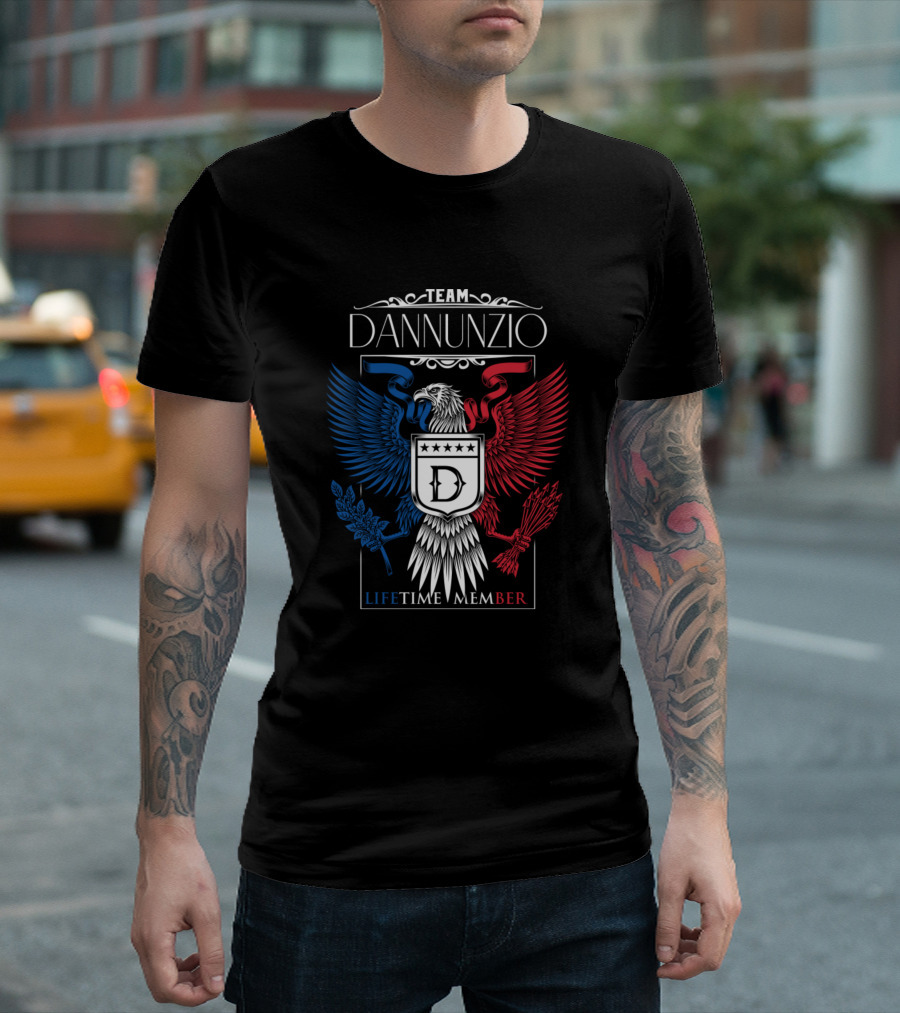 Team Dannunzio Lifetime Member Crest with Eagle and Shield T-Shirt