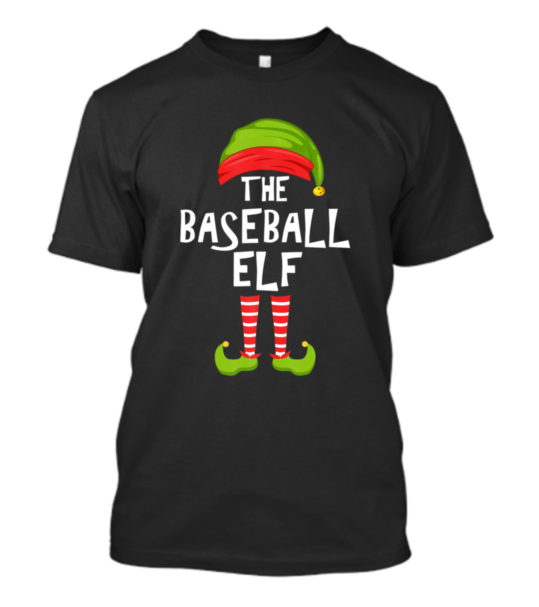 The Baseball Elf Christmas Pajama Party Matching Family T-Shirt