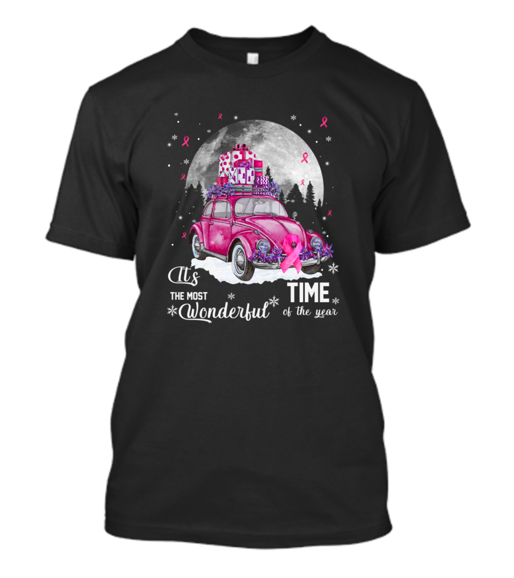 It's The Most Wonderful Time Of The Year Pink Car Breast Cancer Survivor T-Shirt