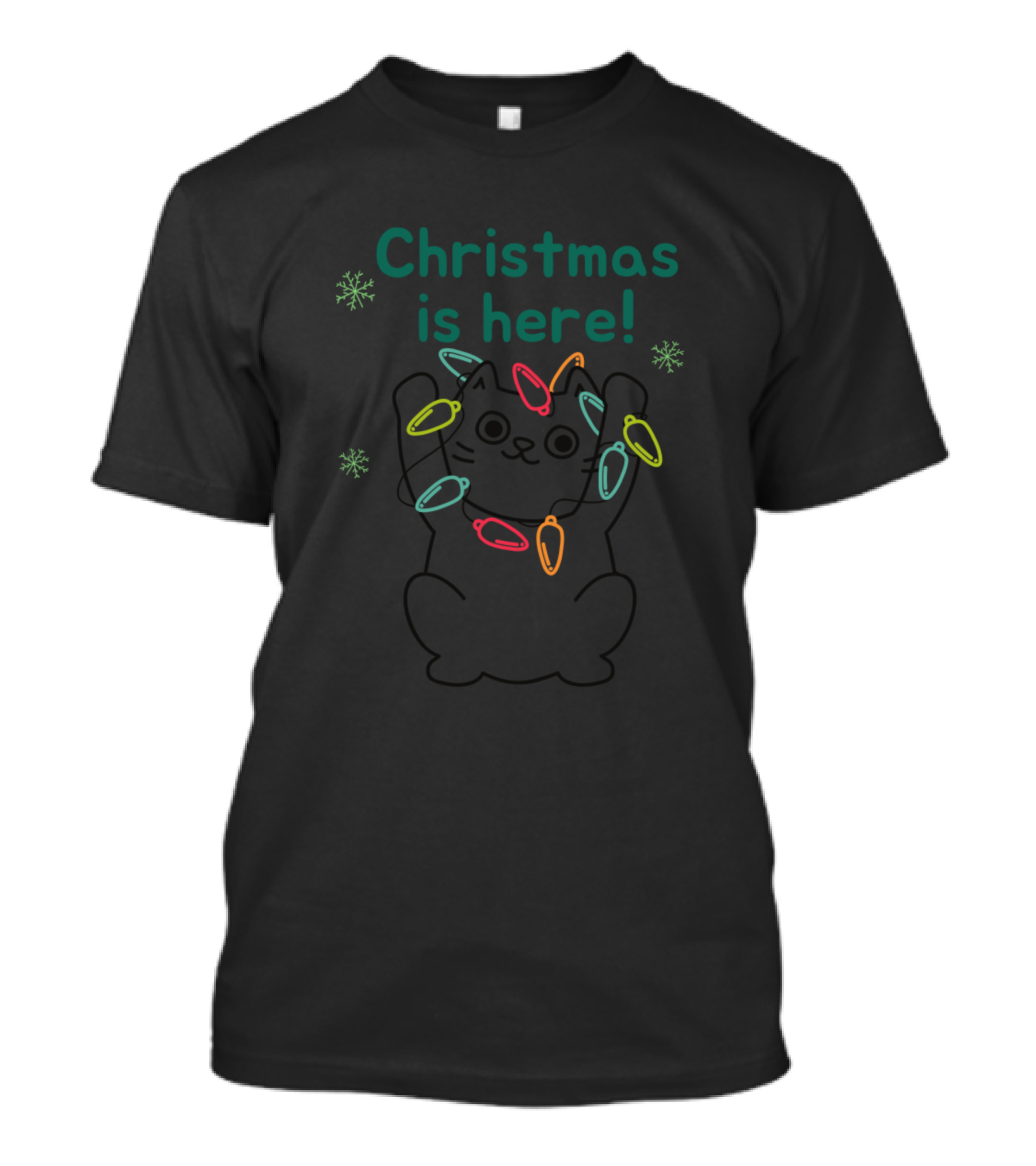 Christmas Is Here Cat Merry T-Shirt