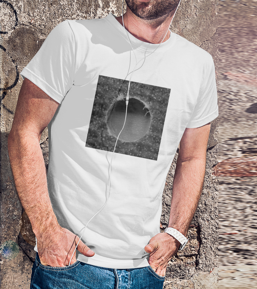 Drilled Hole Close-Up Textured Surface T-Shirt