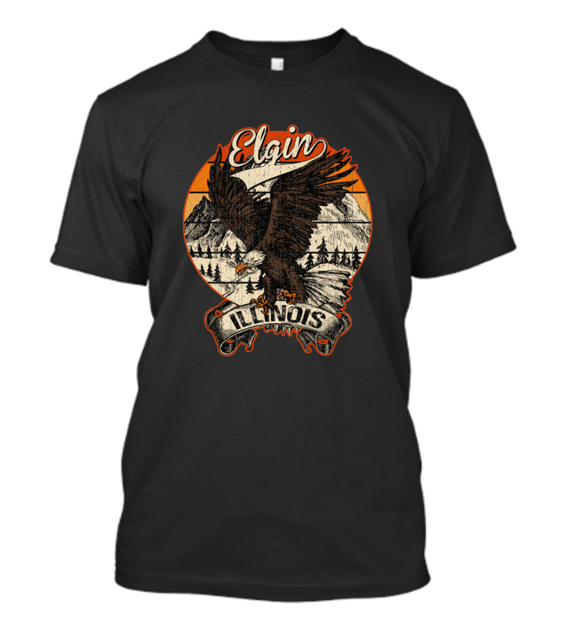 Elgin Illinois Bald Eagle Mountain Vintage T-Shirt