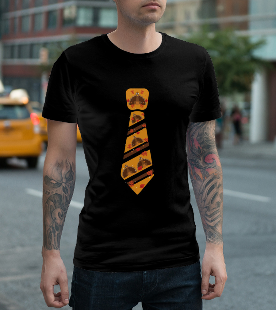 Funny Thanksgiving Turkey Tie Minimalist T-Shirt