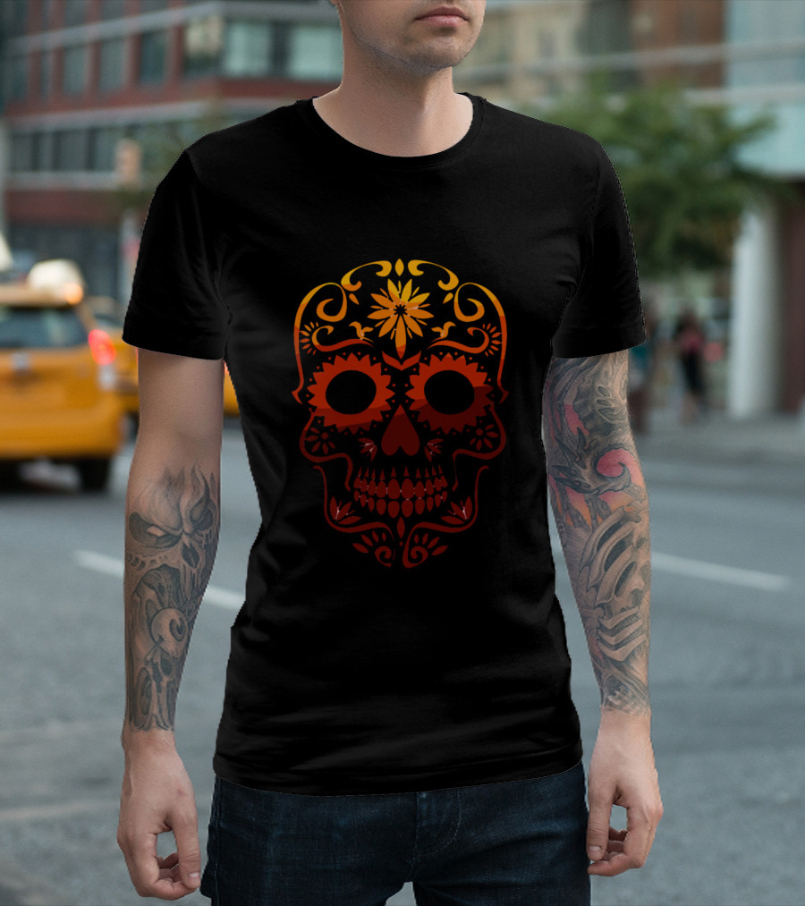 Halloween Colorful Sugar Skull T-Shirt