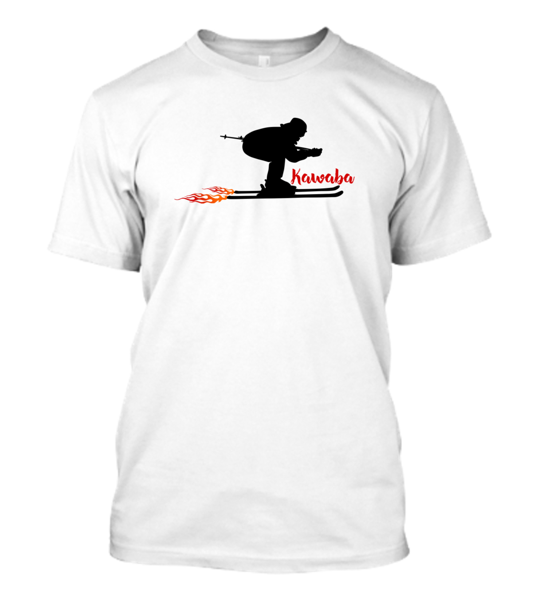 Kawaba Japan Skier With Flame Trail T-Shirt