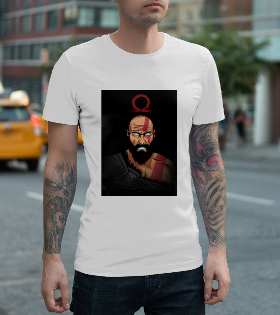 Kratos God of War Omega Symbol Warrior T-Shirt