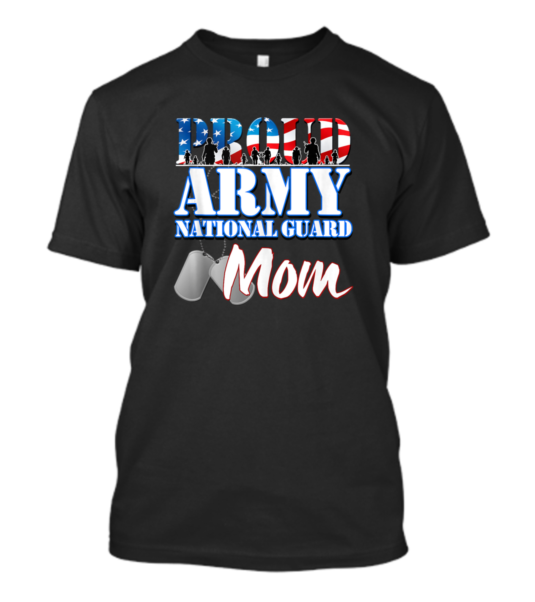 Proud Army National Guard Mom USA T-Shirt