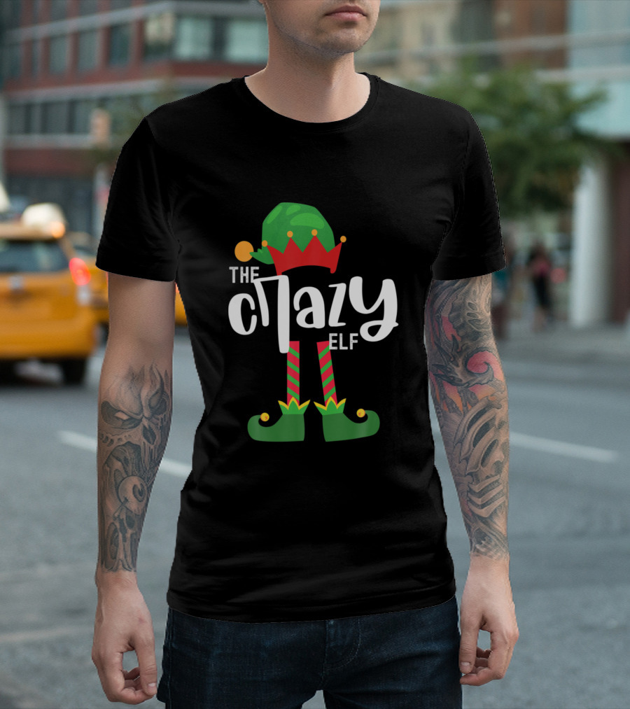 The Crazy Elf Matching Family Christmas Party T-Shirt
