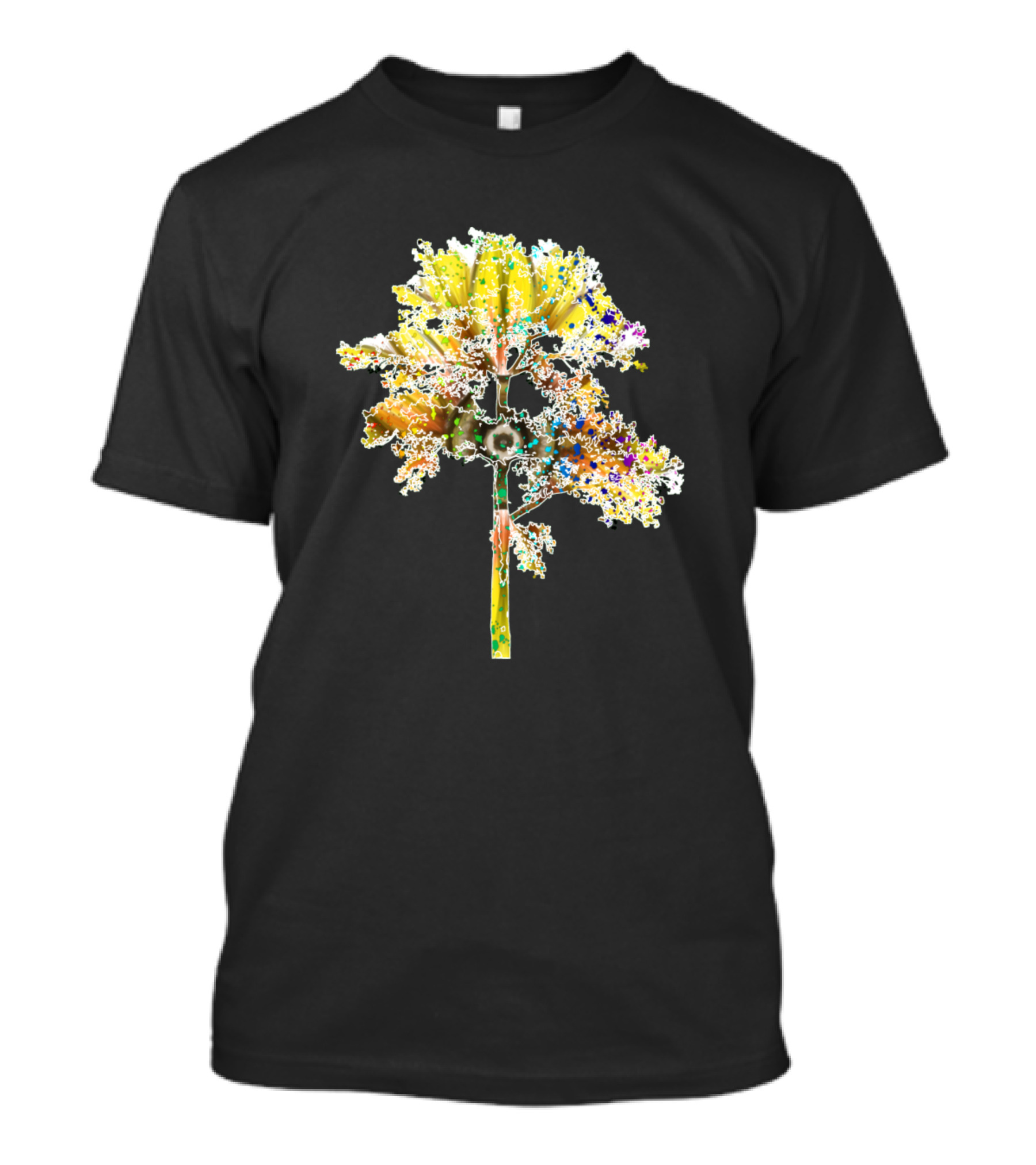 Tree 425 Colorful Abstract Botanical T-Shirt