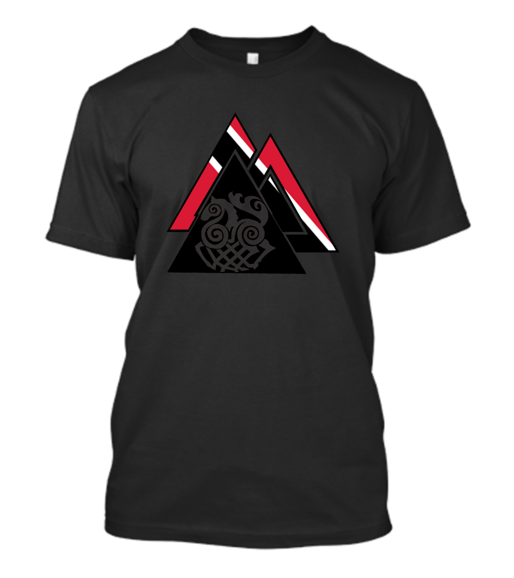 9 Worlds Trinidad Viking Tribal Mountain T-Shirt