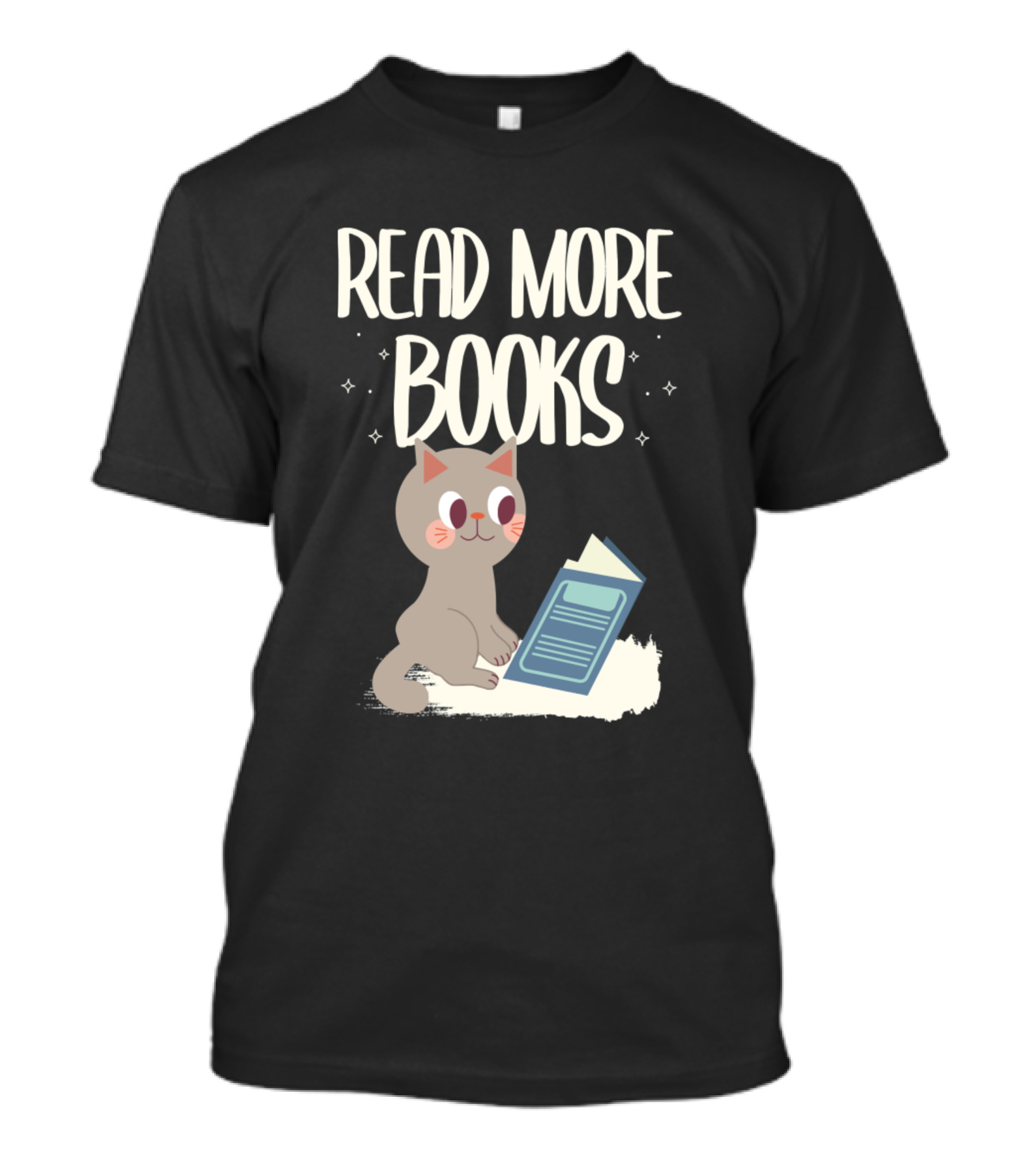Read More Books Cute Cat Reading A Book T-Shirt
