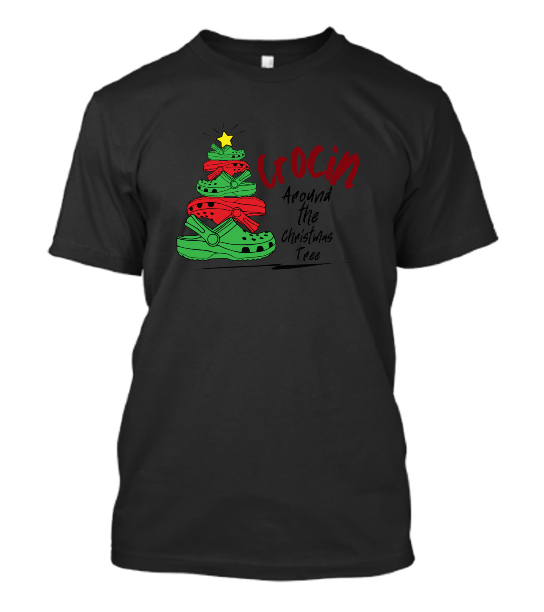 Crocin Around The Christmas Tree Crocs Christmas Tree T-Shirt