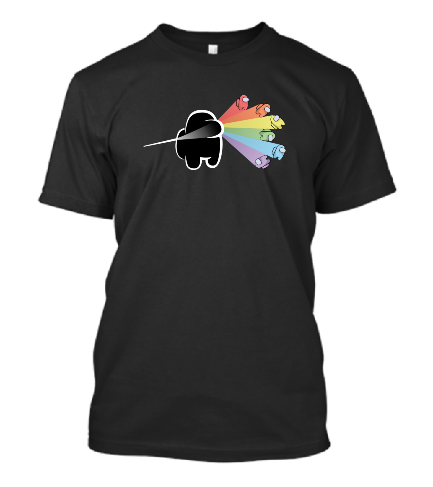 Dark Side Of The Crewmate Moon Rainbow T-Shirt