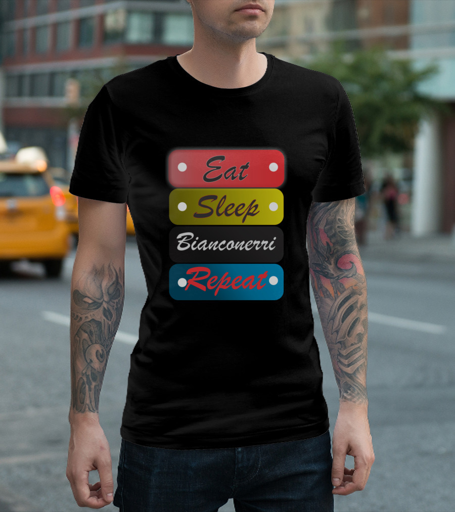 Eat Sleep Bianconerri Repeat T-Shirt