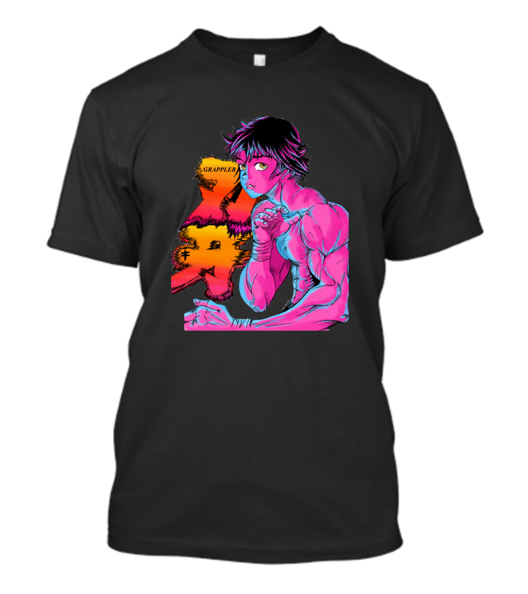 Grappler Baki Vibrant Anime Martial Arts Fighter T-Shirt