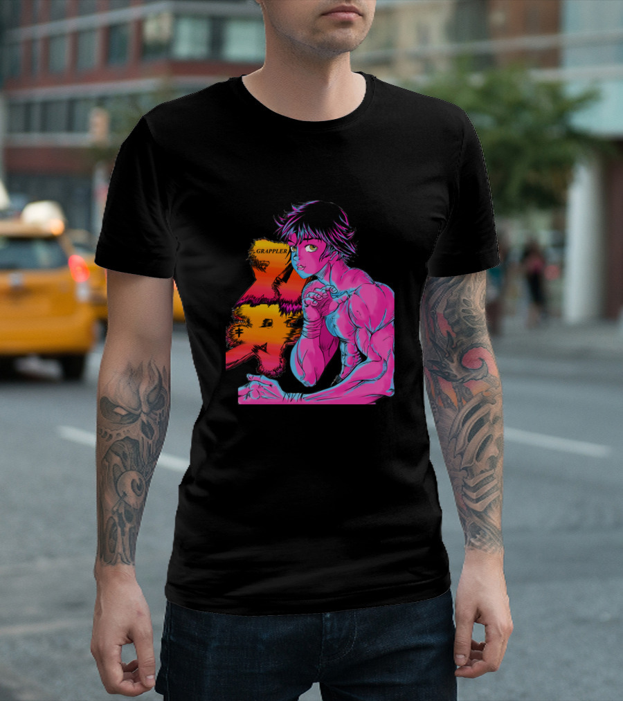 Grappler Baki Vibrant Anime Martial Arts Fighter T-Shirt