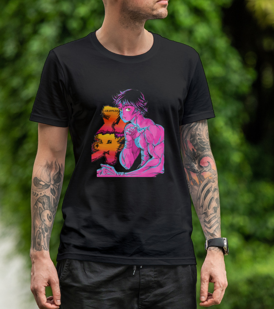 Grappler Baki Vibrant Anime Martial Arts Fighter T-Shirt