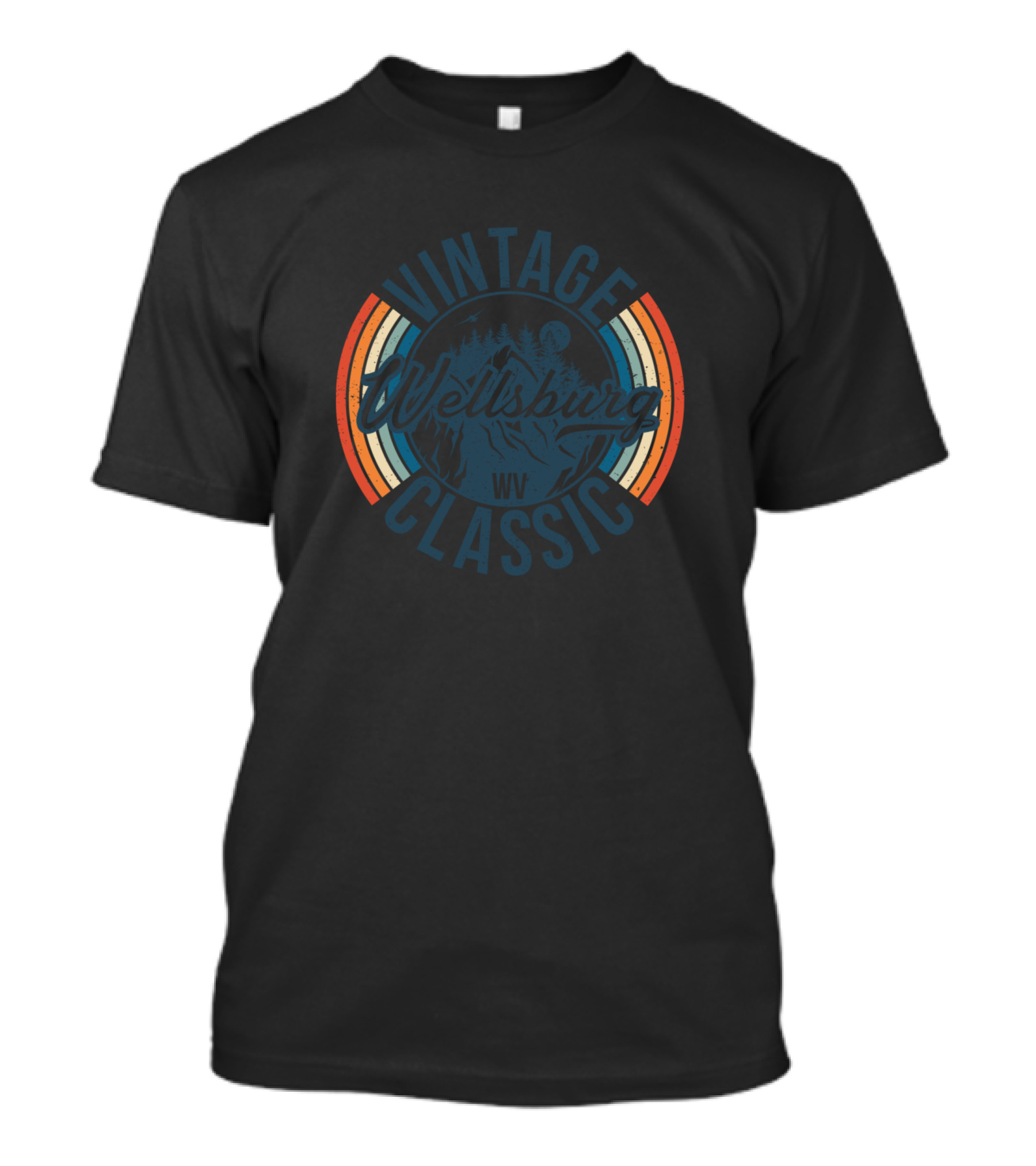 Vintage Classic Wellsburg WV Retro Nostalgia T-Shirt