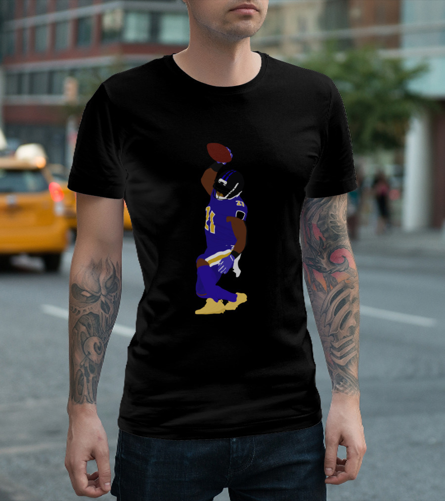 Mi Touchdown Football Player T-Shirt