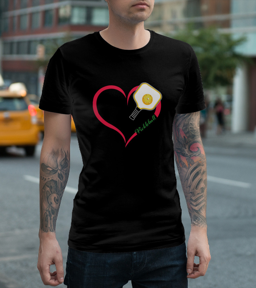 Pickleball Paddle With Heart T-Shirt