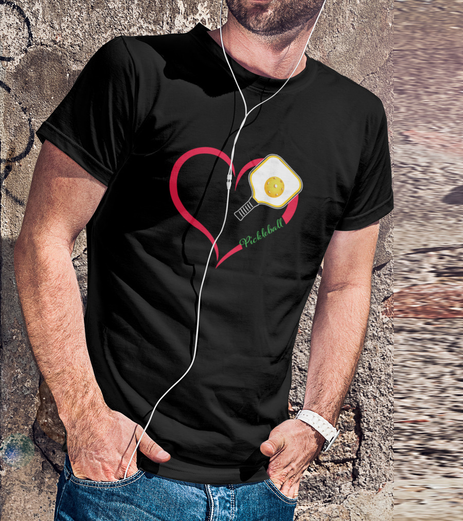 Pickleball Paddle With Heart T-Shirt