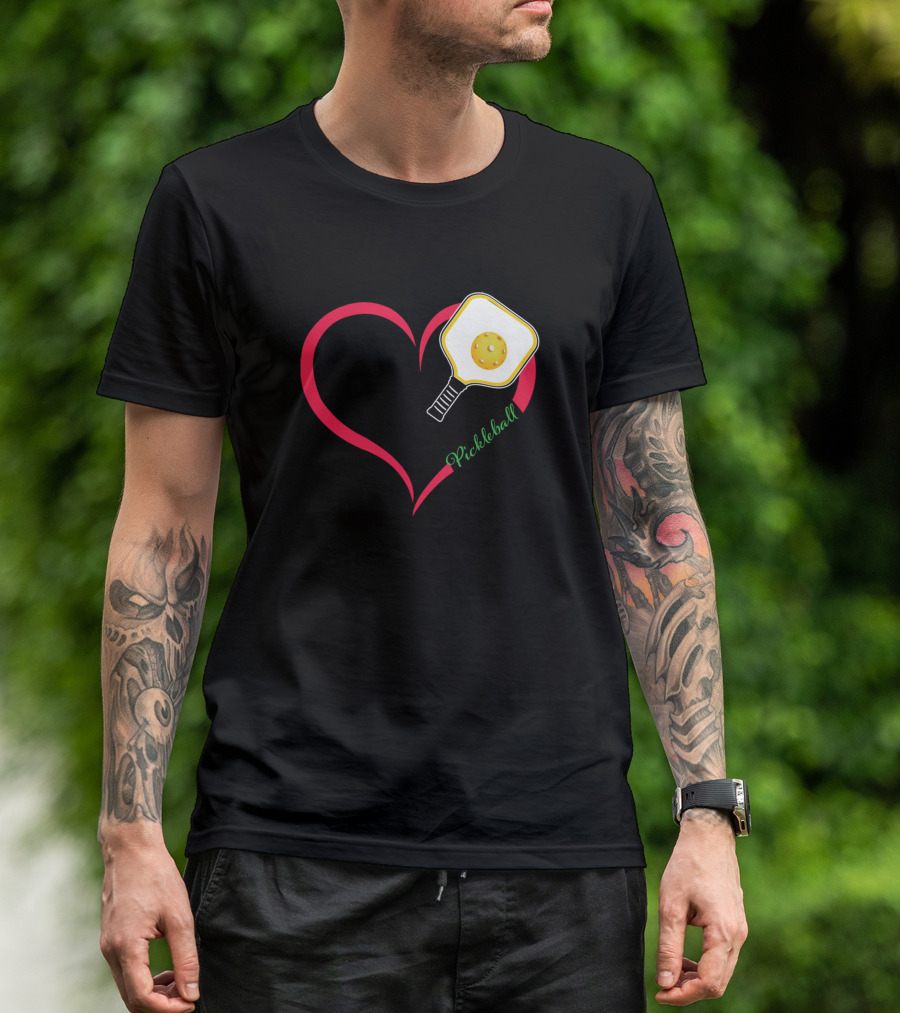 Pickleball Paddle With Heart T-Shirt