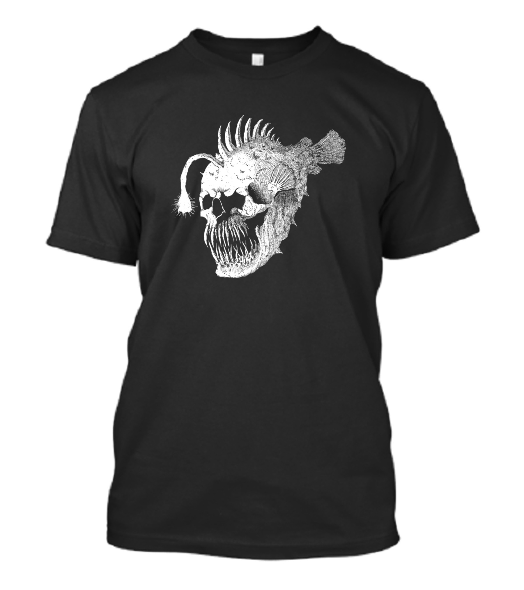 Angler Skull Fish Skeleton Fusion T-Shirt