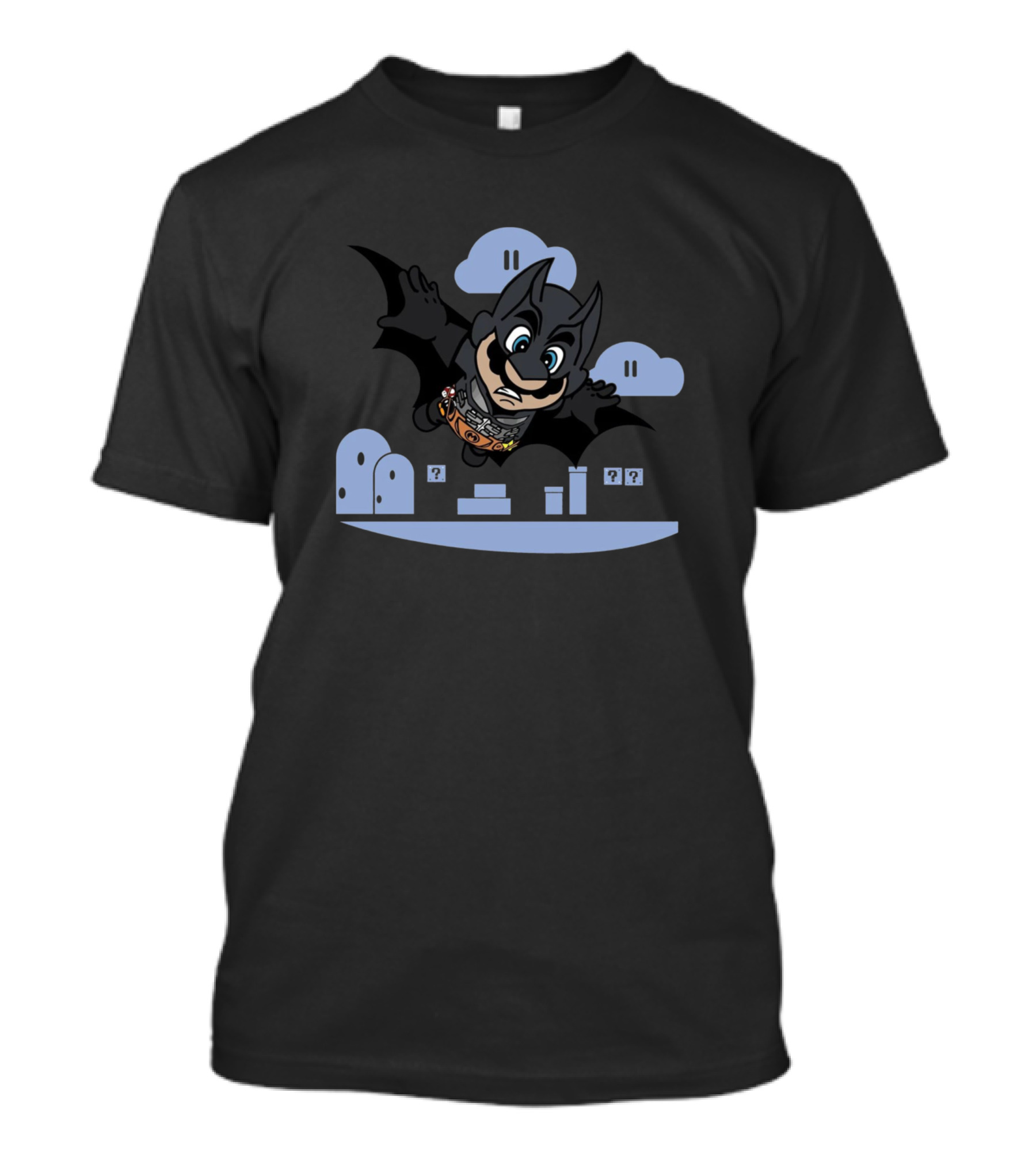 Batmario Crossover With Super Mario And Batman Elements T-Shirt