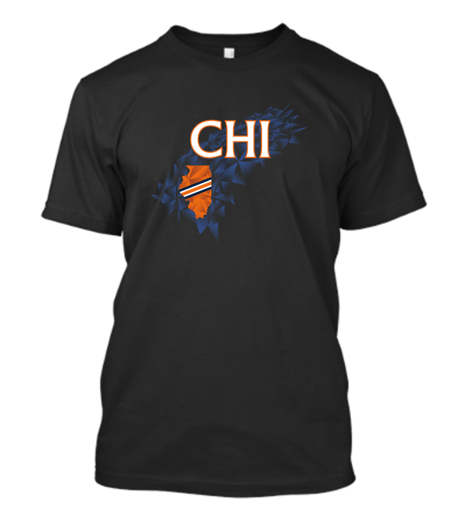 CHI Illinois Navy Bears Geometric T-Shirt