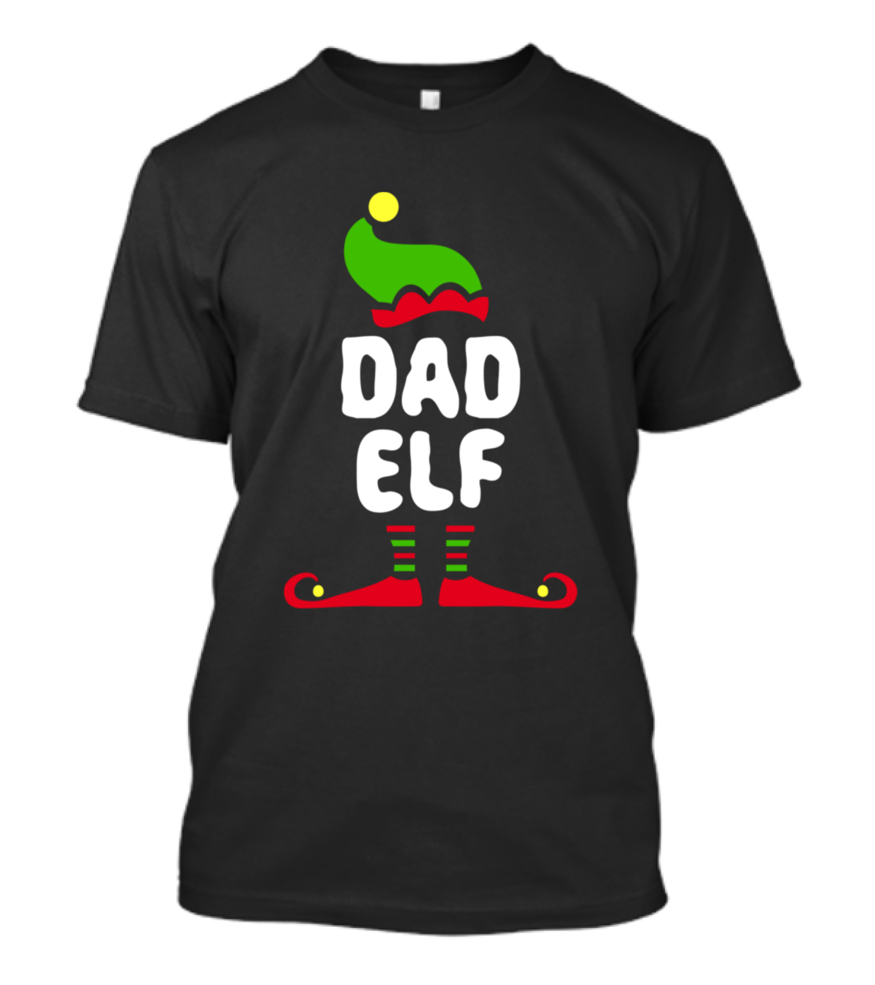 DAD ELF Festive Holiday Christmas Costume Magic Pajama T-Shirt