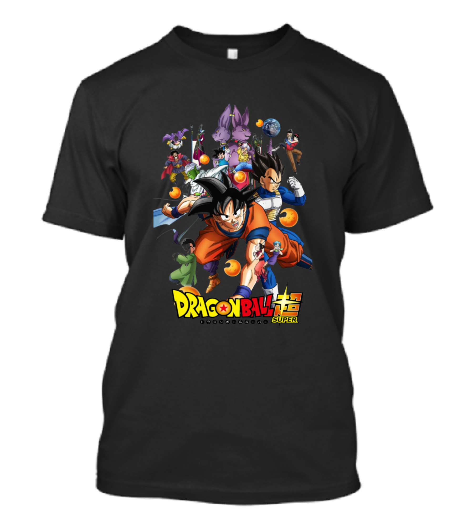 Dragon Ball Super Action-Packed Character Montage T-Shirt