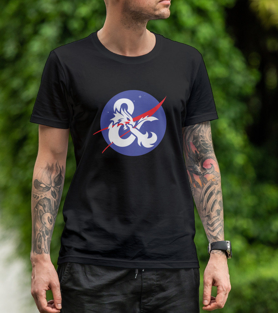 Dungeons And Dragons NASA Dragon Ampersand T-Shirt
