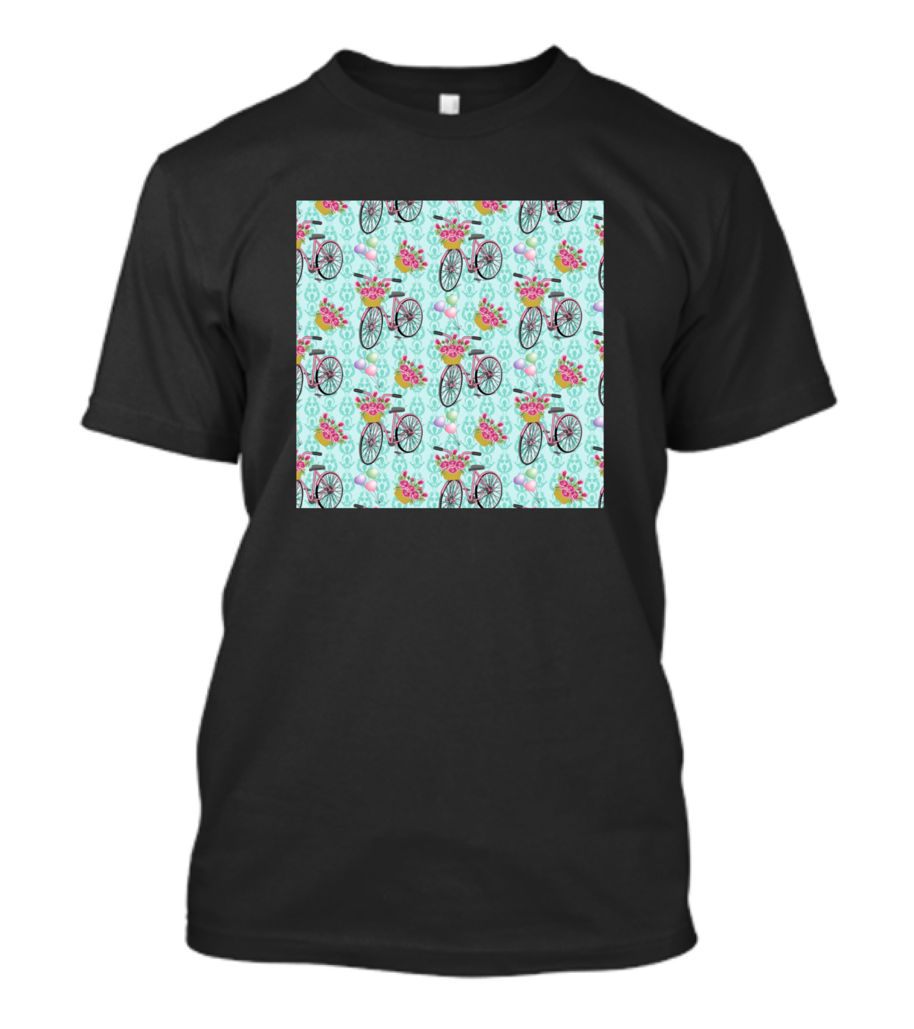 Floral Bicycle Vintage Balloon T-Shirt
