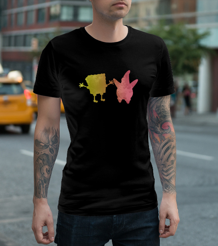 SpongeBob SquarePants And Patrick Star Watercolor T-Shirt