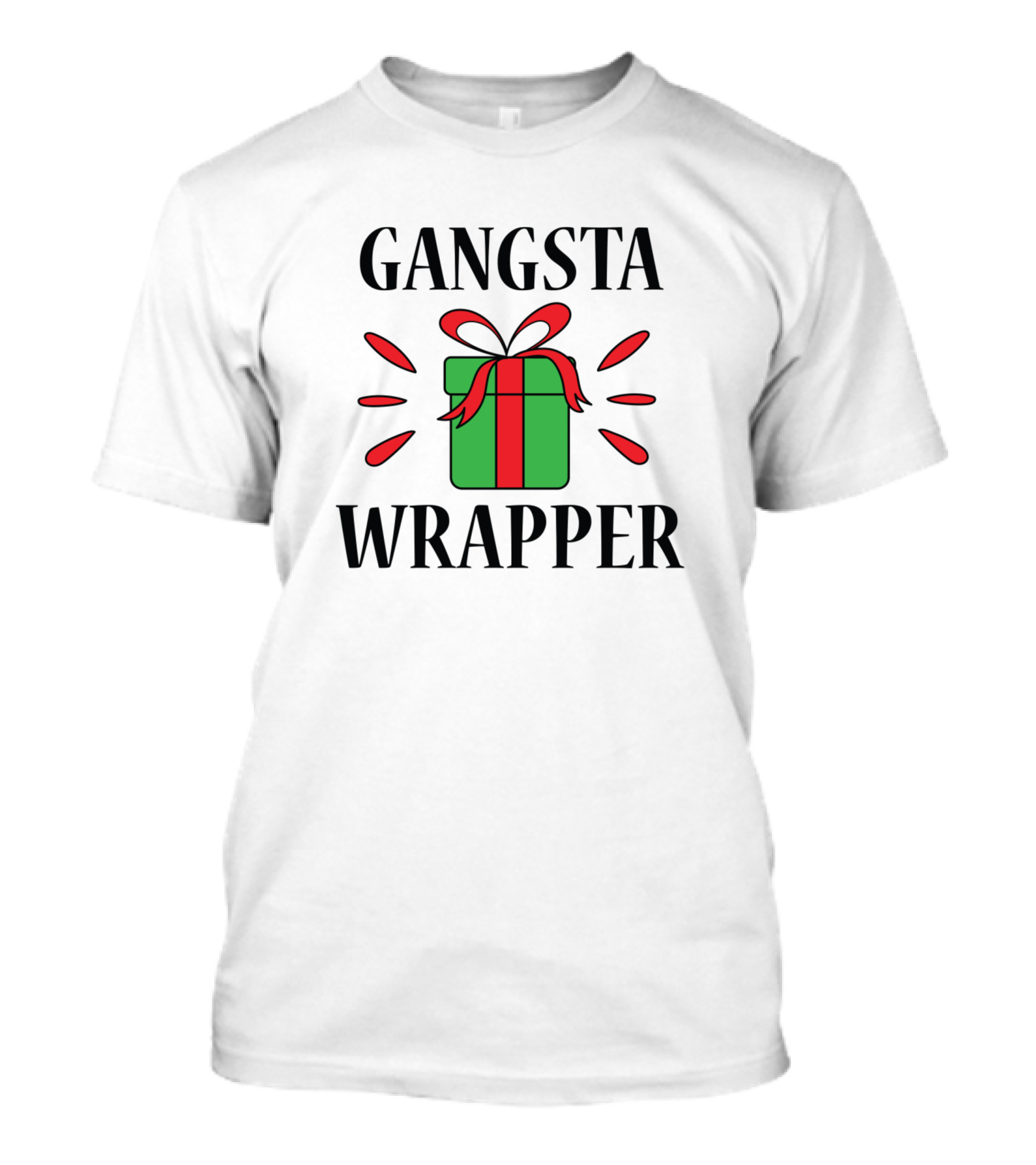Gangsta Wrapper Gift Box Holiday Humor T-Shirt