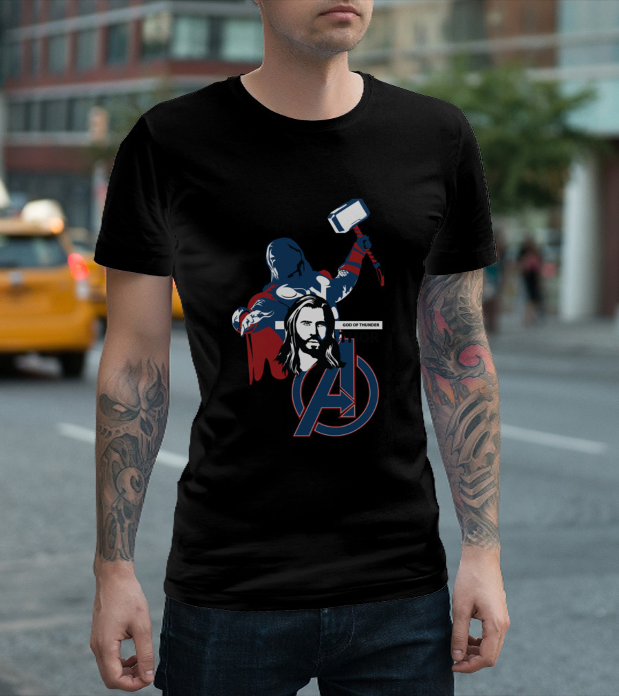 Thor God of Thunder Avengers Hammer Iconic T-Shirt