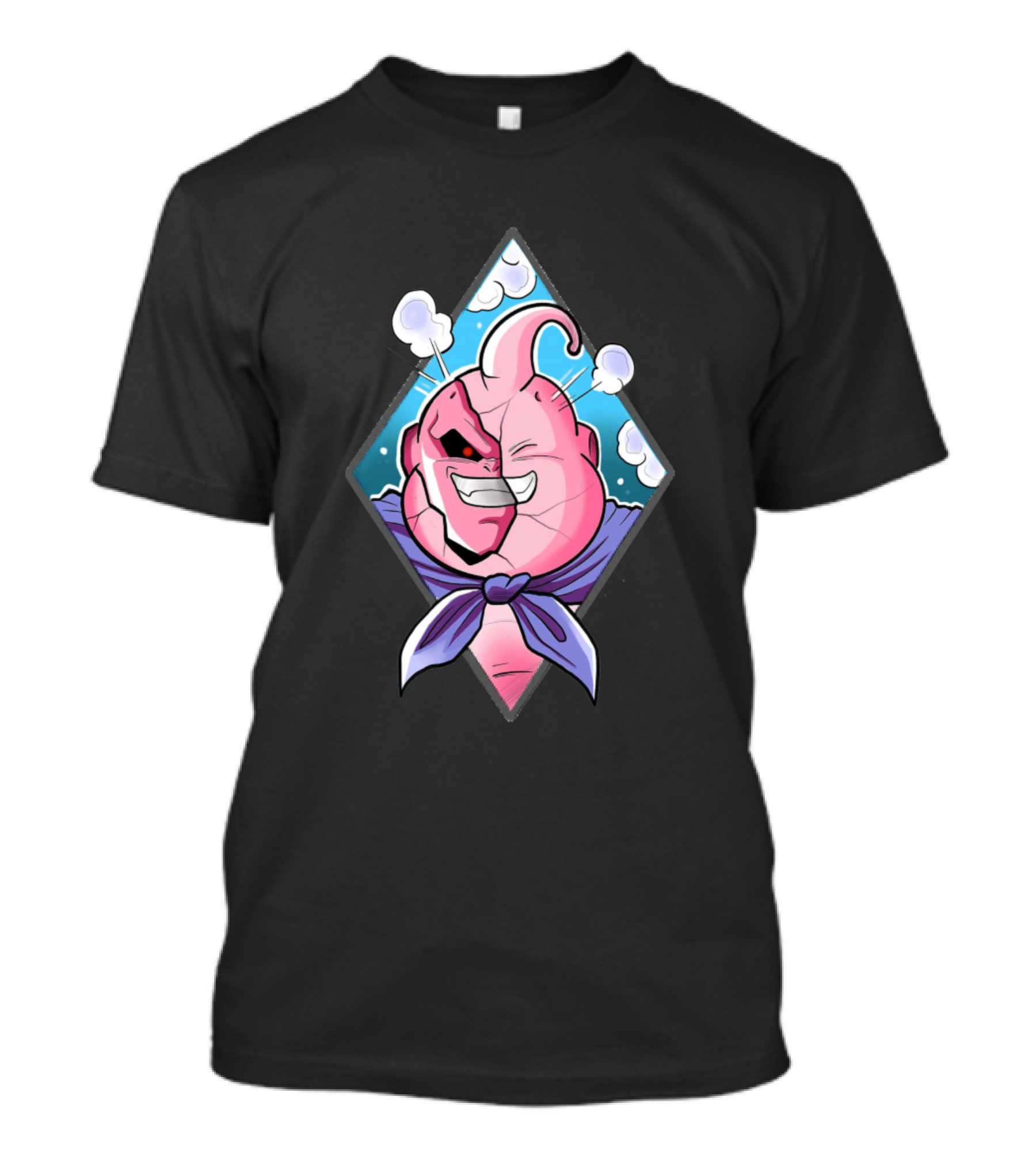 Dragon Ball Z Majin Buu Villain Diamond Frame Cartoon T-Shirt