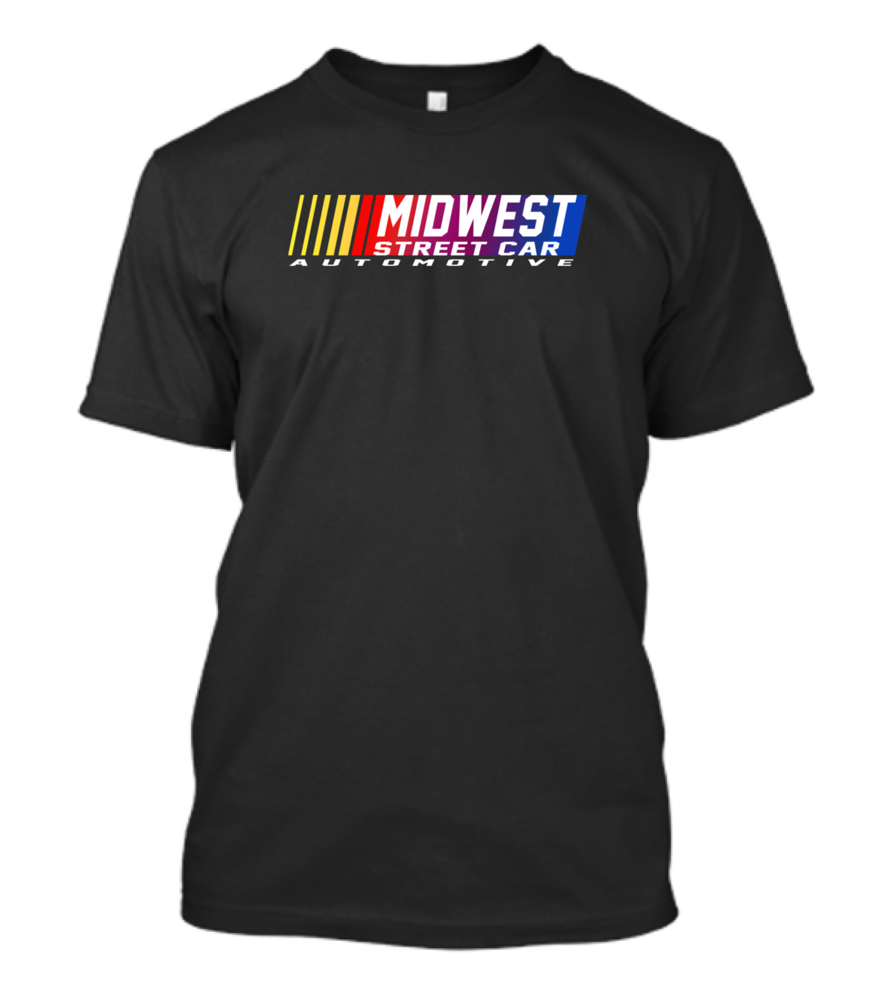 Midwest Street Car Automotive Racing Stripes T-Shirt