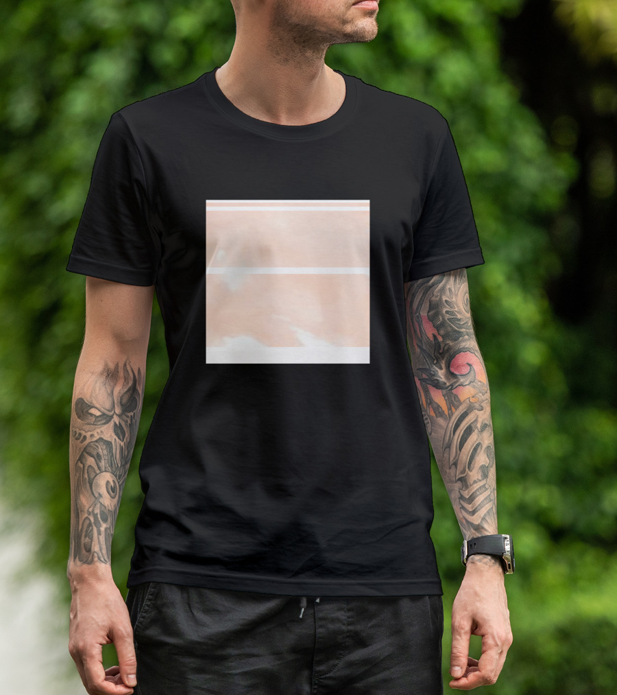 Peachy Colorful Stripe Abstract T-Shirt