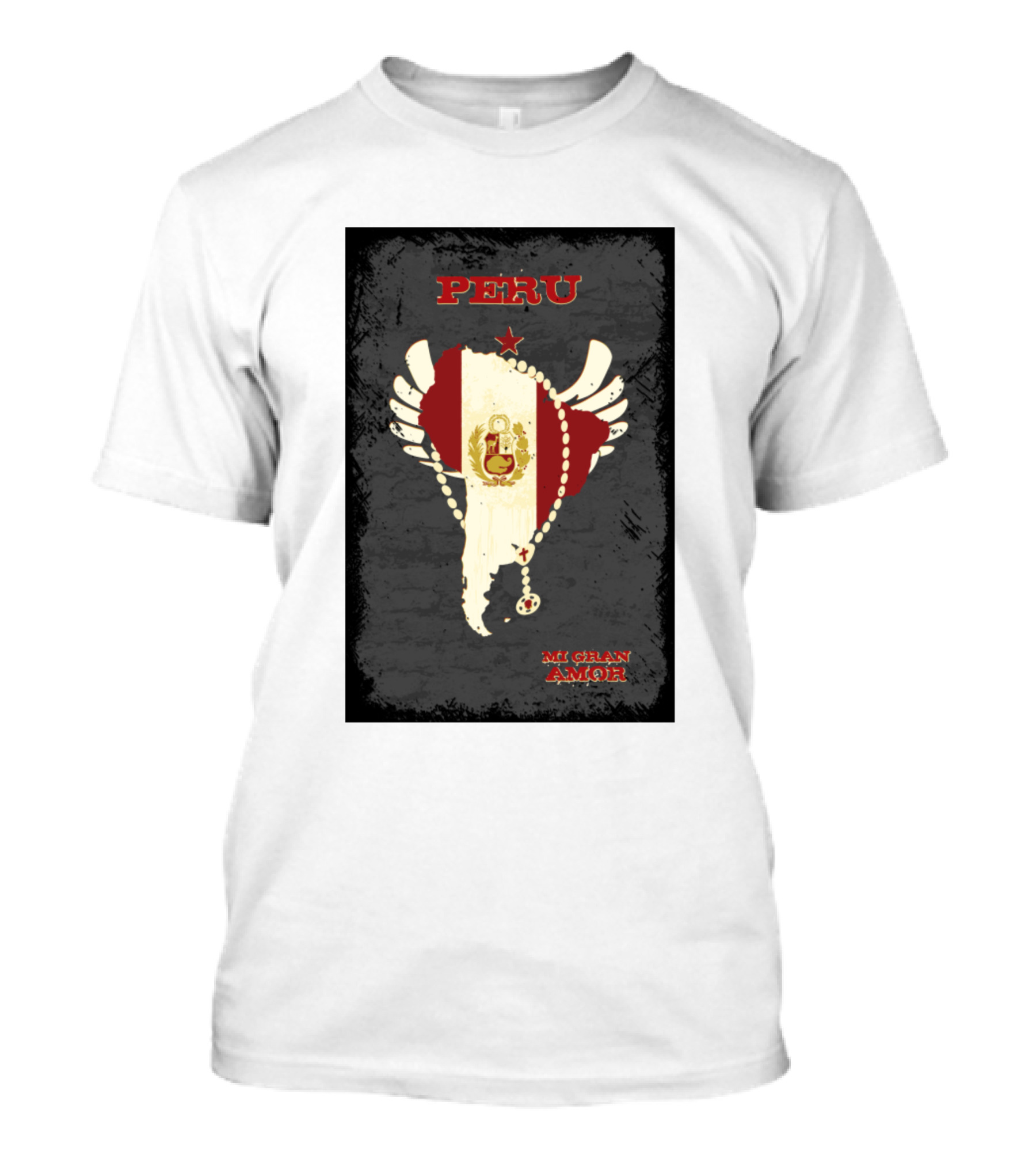 Peru Mi Gran Amor Flag Map T-Shirt