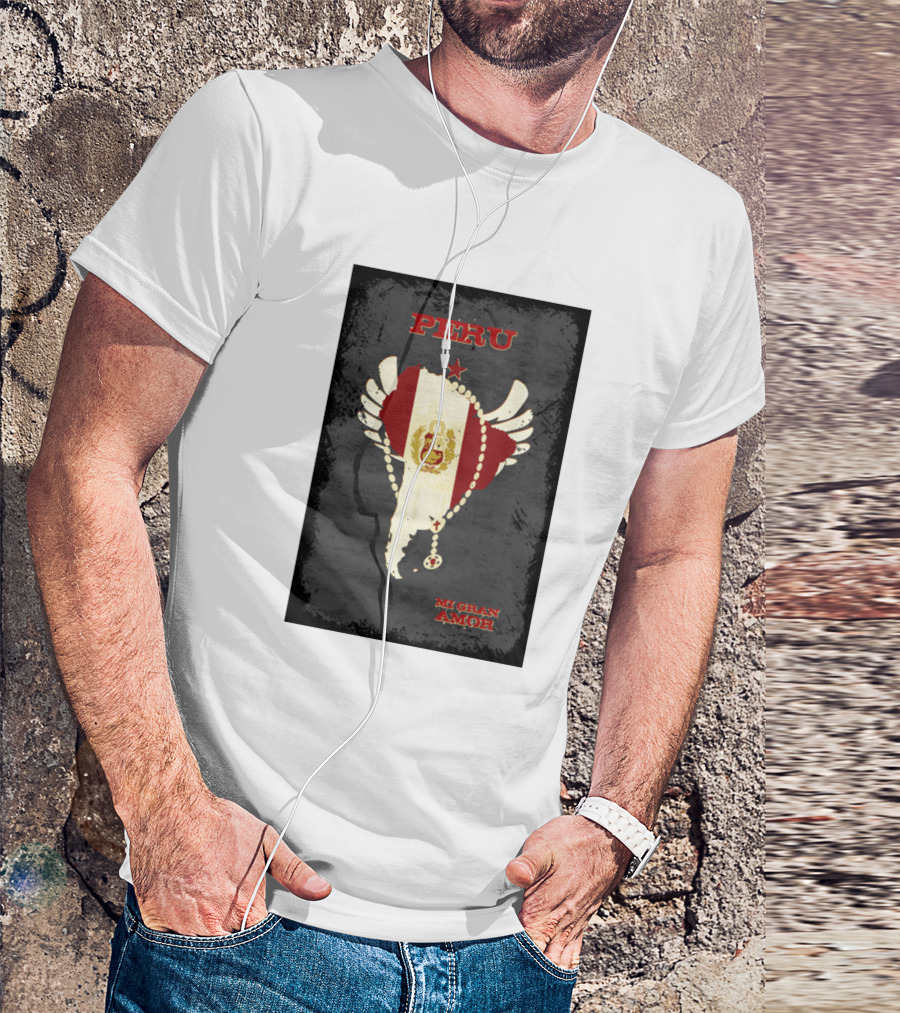 Peru Mi Gran Amor Flag Map T-Shirt